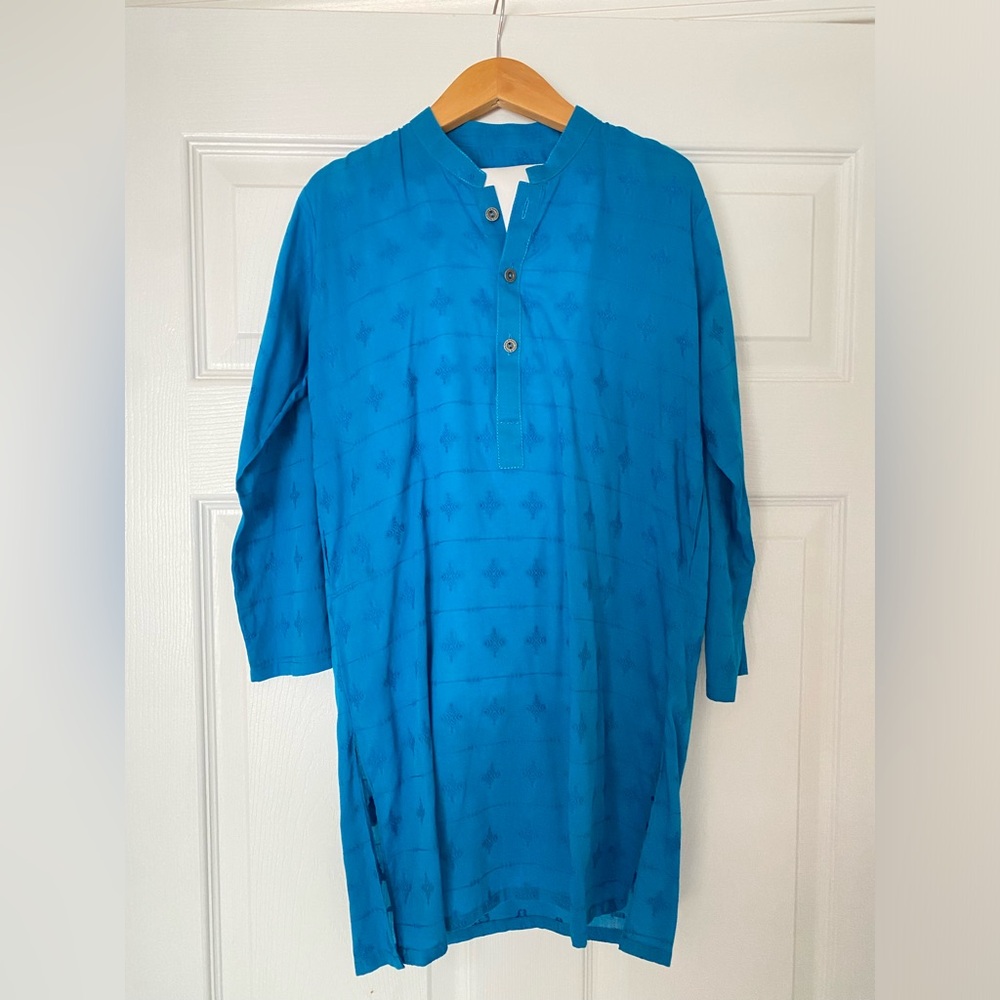 Boys Shalwar Kameez set tunic and pant - sz 6/7 - like new! Made in Pakistan